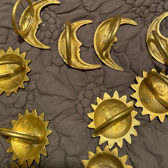 Sun and Moon napkin rings. Set of 16 - Picture 4 of 4